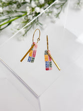 Load image into Gallery viewer, The Colourful Strokes Skinny Hoops (also in silver)
