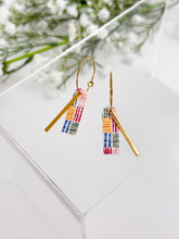 Load image into Gallery viewer, The Colourful Strokes Skinny Hoops (also in silver)
