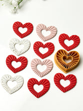 Load image into Gallery viewer, Cordoroy Heart Donut Polymer Clay Cutter
