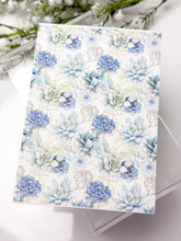 Load image into Gallery viewer, Transfer Paper 570 Blue Succulent Garden | Image Water Transfer

