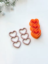 Load image into Gallery viewer, Triple Skinny Heart Polymer Clay Cutter
