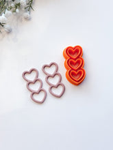 Load image into Gallery viewer, Triple Skinny Heart Polymer Clay Cutter
