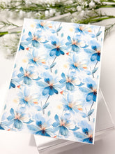 Load image into Gallery viewer, Transfer Paper 589 Blue Watercolour Flowers | Image Water Transfer

