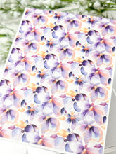 Load image into Gallery viewer, Transfer Paper 600 Purple Watercolor Flowers | Image Water Transfer
