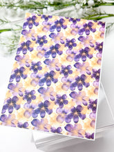Load image into Gallery viewer, Transfer Paper 601 Purple Watercolor Flowers #2 | Image Water Transfer
