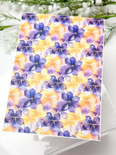 Load image into Gallery viewer, Transfer Paper 602 Purple &amp; Yellow Flowers | Image Water Transfer
