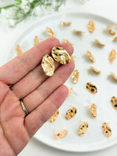 Load image into Gallery viewer, 18K Real Gold Plated Wavy Oval Posts with 316 Surgical Stainless Steel Posts
