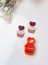 Load image into Gallery viewer, Cupcake Valentine&#39;s Set Polymer Clay Cutters
