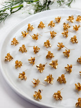Load image into Gallery viewer, 18K Gold Plated Amaryllis Flower Stud Post with Loop
