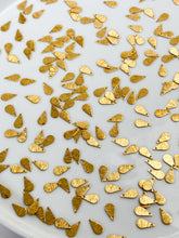 Load image into Gallery viewer, Textured Pointy Drop Brass Charms with Hole
