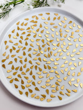 Load image into Gallery viewer, Textured Pointy Drop Brass Charms with Hole
