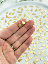 Load image into Gallery viewer, Textured Pointy Drop Brass Charms with Hole
