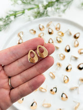 Load image into Gallery viewer, 18K Real Gold Plated Drop Donut Studs with 316 Surgical Stainless Steel Posts
