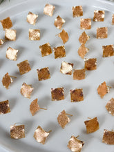Load image into Gallery viewer, 18K Real Gold Plated Wavy Spotted Square Studs with 316 Surgical Stainless Steel Posts
