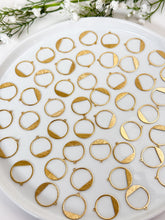 Load image into Gallery viewer, Textured Circle Shape Raw Brass Pendant with Hole
