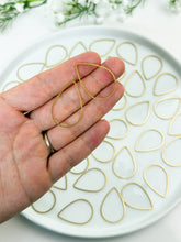 Load image into Gallery viewer, Raw Brass Drop DIY Clay Earring Charm/Pendant/Connector
