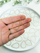 Load image into Gallery viewer, Raw Brass Drop DIY Clay Earring Charm/Pendant/Connector
