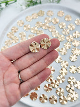 Load image into Gallery viewer, 18K Gold Plated Brass Wavy Circle Charm/Pendant
