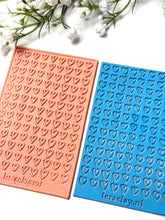 Load image into Gallery viewer, Hand-Drawn Hearts Rubber Texture Mat for Polymer Clay
