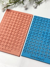 Load image into Gallery viewer, Hand-Drawn Hearts Rubber Texture Mat for Polymer Clay
