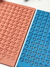Load image into Gallery viewer, Hand-Drawn Hearts Rubber Texture Mat for Polymer Clay
