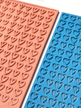 Load image into Gallery viewer, Hand-Drawn Hearts Rubber Texture Mat for Polymer Clay
