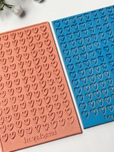 Load image into Gallery viewer, Hand-Drawn Hearts Rubber Texture Mat for Polymer Clay
