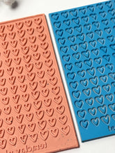 Load image into Gallery viewer, Hand-Drawn Hearts Rubber Texture Mat for Polymer Clay
