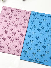 Load image into Gallery viewer, Bow Confetti Rubber Texture Mat for Polymer Clay
