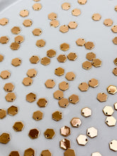 Load image into Gallery viewer, 18K Gold/Platinum Plated Brass Hexagon Charm/Pendant with One Hole
