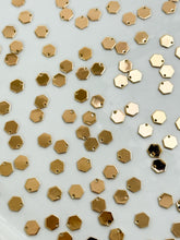 Load image into Gallery viewer, 18K Gold/Platinum Plated Brass Hexagon Charm/Pendant with One Hole
