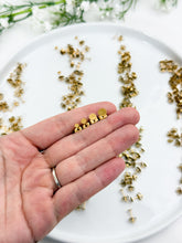 Load image into Gallery viewer, 18K Gold PVD Vacuum Plated 304 Stainless Steel Earring Flat Stud with Butterfly Backings 50pcs/bag
