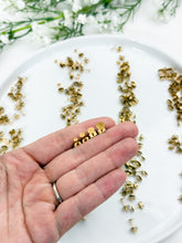 Load image into Gallery viewer, 18K Gold PVD Vacuum Plated 304 Stainless Steel Earring Flat Stud with Butterfly Backings 50pcs/bag
