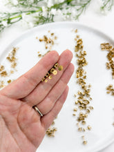 Load image into Gallery viewer, 18K Gold PVD Vacuum Plated 304 Stainless Steel Earring Flat Stud with Butterfly Backings 50pcs/bag
