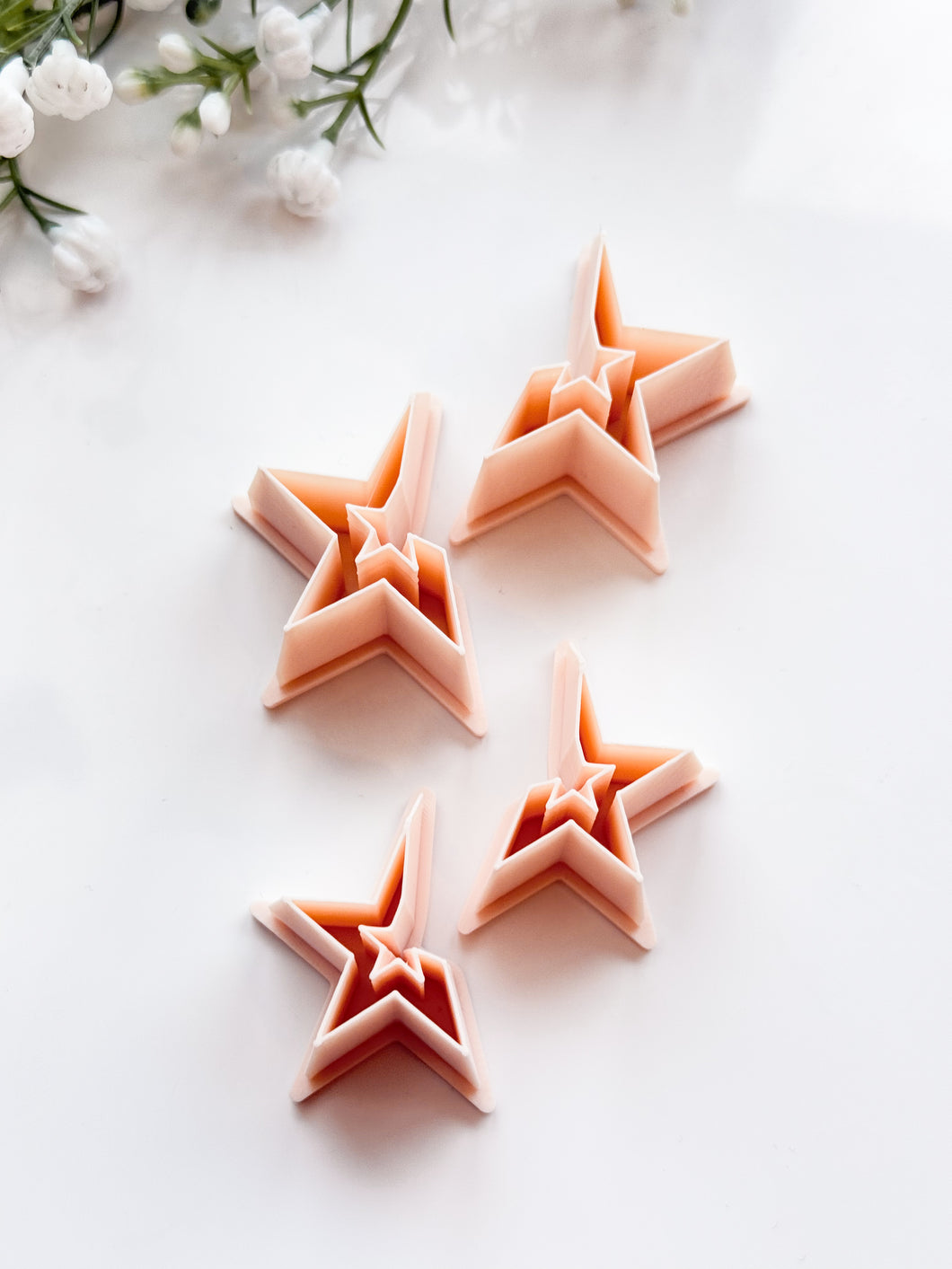 Star Hoop Mirrored Set Polymer Clay Cutters