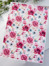 Load image into Gallery viewer, Transfer Paper 446 Large Red Florals | Image Water Transfer
