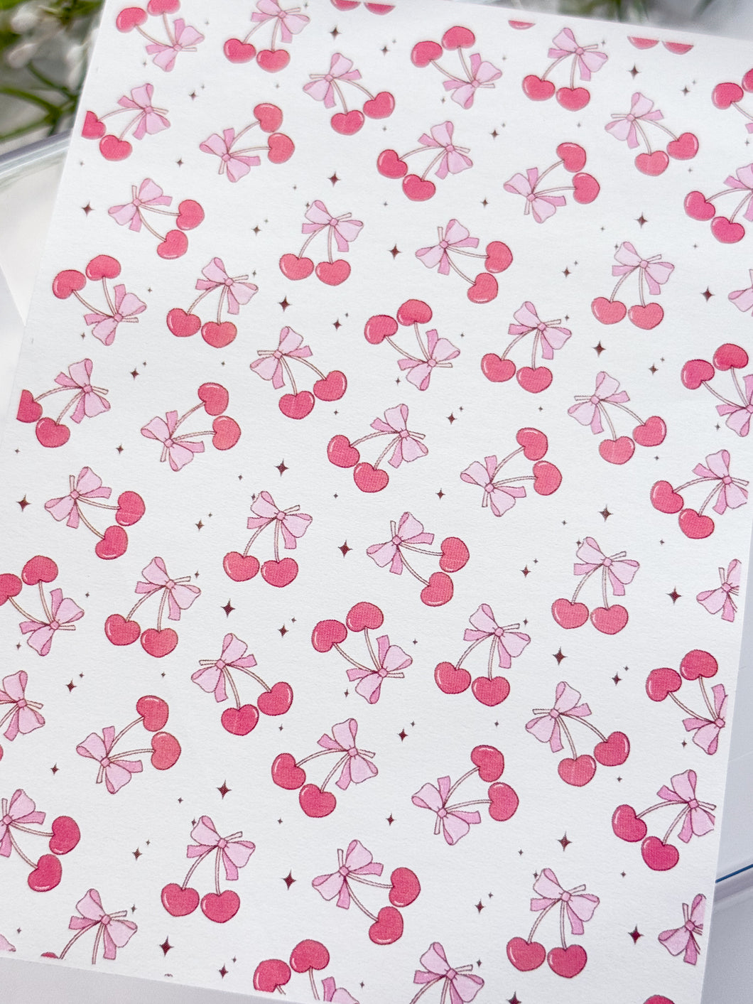 Transfer Paper 447 Valentines Cherries | Image Water Transfer