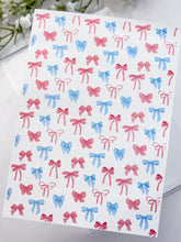 Load image into Gallery viewer, Transfer Paper 449 Pink &amp; Blue Bows | Image Water Transfer
