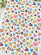 Load image into Gallery viewer, Transfer Paper 451 Retro Hearts | Image Water Transfer
