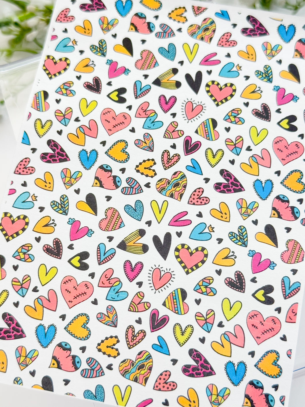 Transfer Paper 451 Retro Hearts | Image Water Transfer