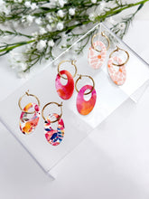 Load image into Gallery viewer, The Colourful Oval Donut Thick Hoops
