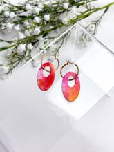 Load image into Gallery viewer, The Colourful Oval Donut Thick Hoops
