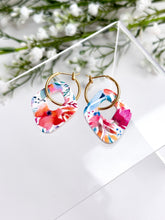 Load image into Gallery viewer, The Colourful Floral Thick Hoops
