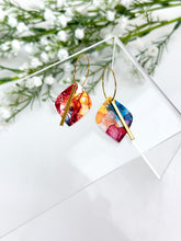 Load image into Gallery viewer, The Stained Glass Marble Hoops (also in silver)
