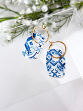 Load image into Gallery viewer, The Mediterranean Blue Thick Hoops

