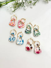 Load image into Gallery viewer, The Colourful Triangle Thick Hoops
