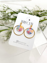 Load image into Gallery viewer, The Colourful Strokes Round Dangles (also in silver)
