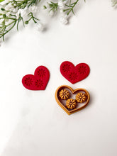 Load image into Gallery viewer, Floral Heart Polymer Clay Cutter

