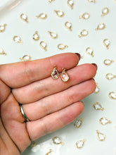 Load image into Gallery viewer, 18K Gold/Platinum Plated Glass Drop Charm/Pendant with One Hole
