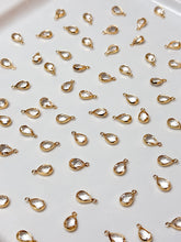 Load image into Gallery viewer, 18K Gold/Platinum Plated Glass Drop Charm/Pendant with One Hole
